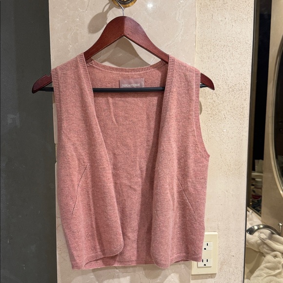 Zadig & Voltaire 100% cashmere Pink Skull vest - Picture 3 of 8